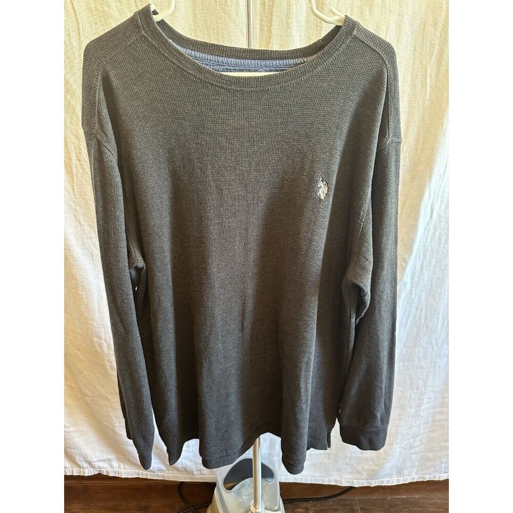 U.S. POLO ASSN Men’s 2XL / XXL Gray Crew Neck USPA Sweater